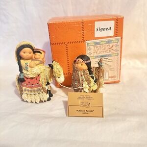 RARE Friends of the Feather "Chosen People" Signed Figurine Set 1996 Enesco
